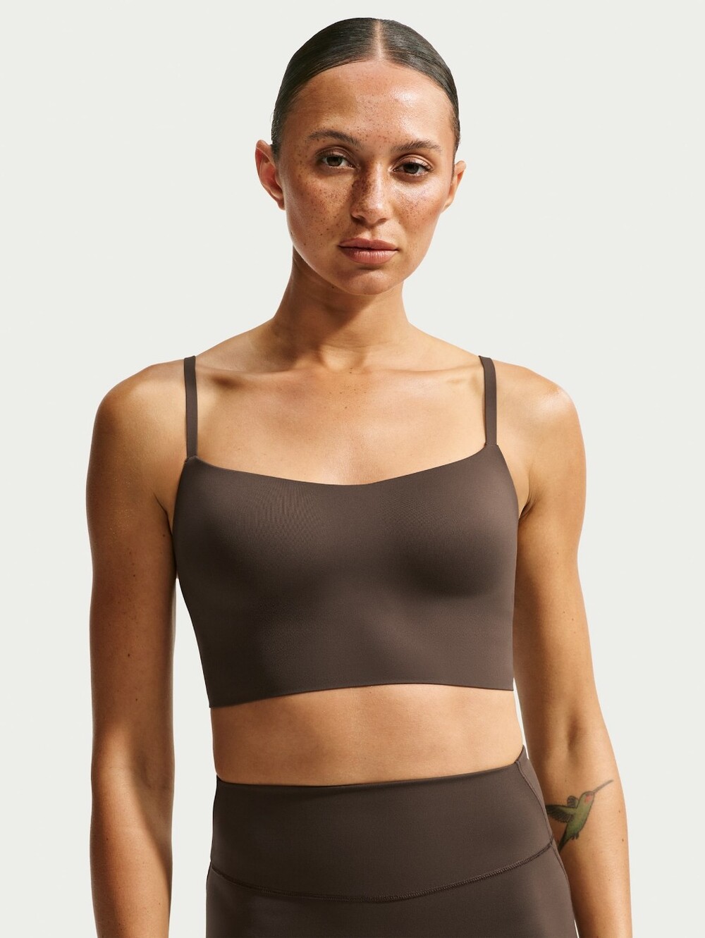 Nike SKIMS Matte Cami Bra M Brown Sports Tank Top Bra Athletic Active Wear